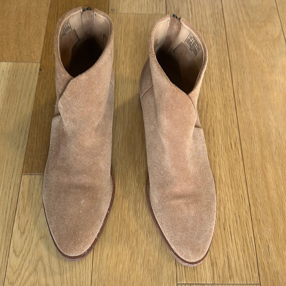 Soludos Venetian Booties, Tan Suede, size 9